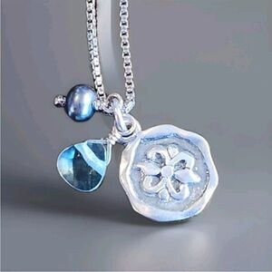 Silpada Vintage Sterling Silver
Pearl & Glass Charmed I'm Sure
Necklace